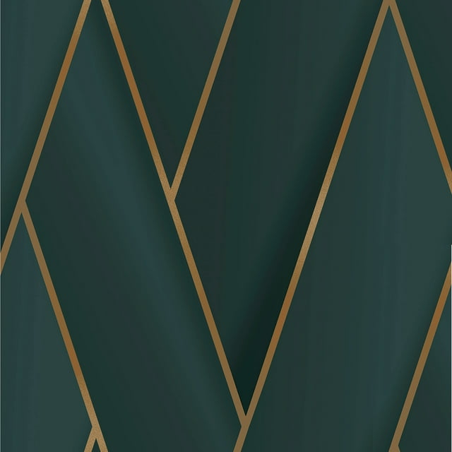 Advantage Blue, Manfred Teal Modern Herringbone Wallpaper