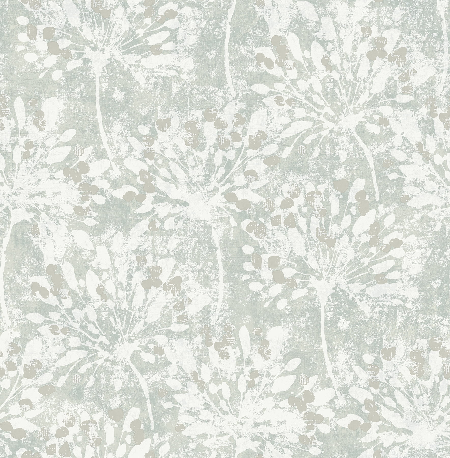 Advantage Dori Light Green Painterly Floral Wallpaper
