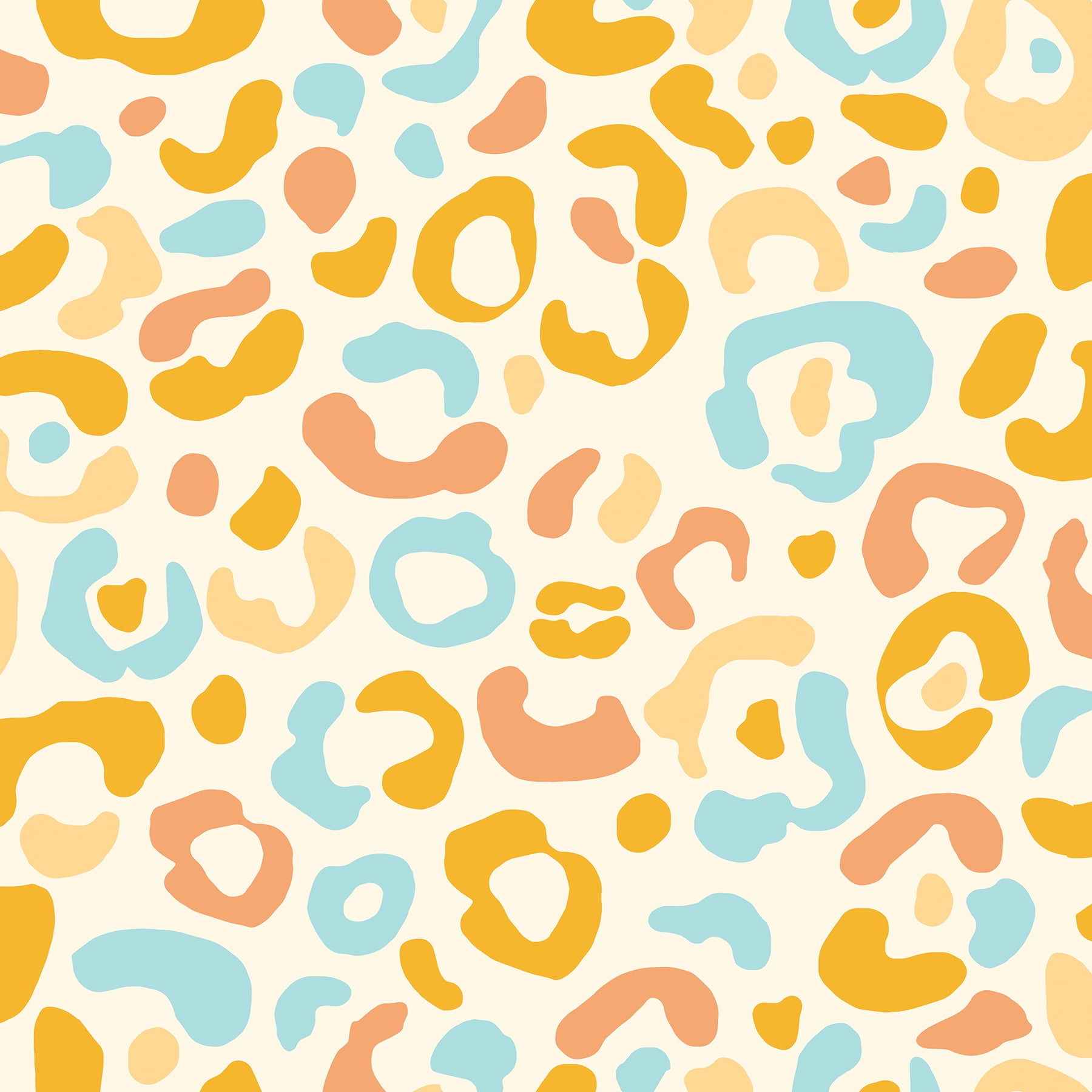 Aelfie Multi Warm Leopard Spots Peel & Stick Wallpaper