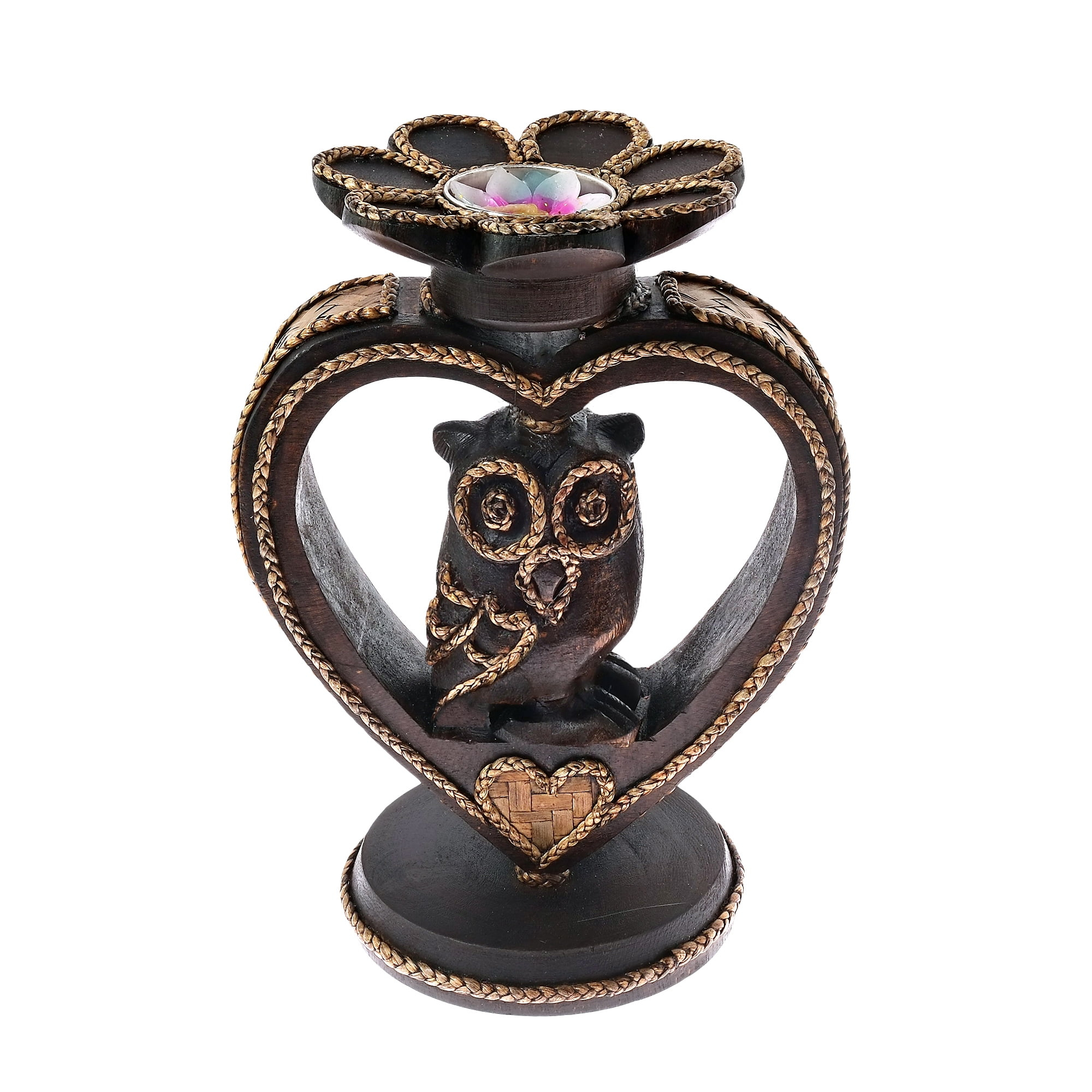 AeraVida Wood Tabletop Tealight Holder | Wayfair