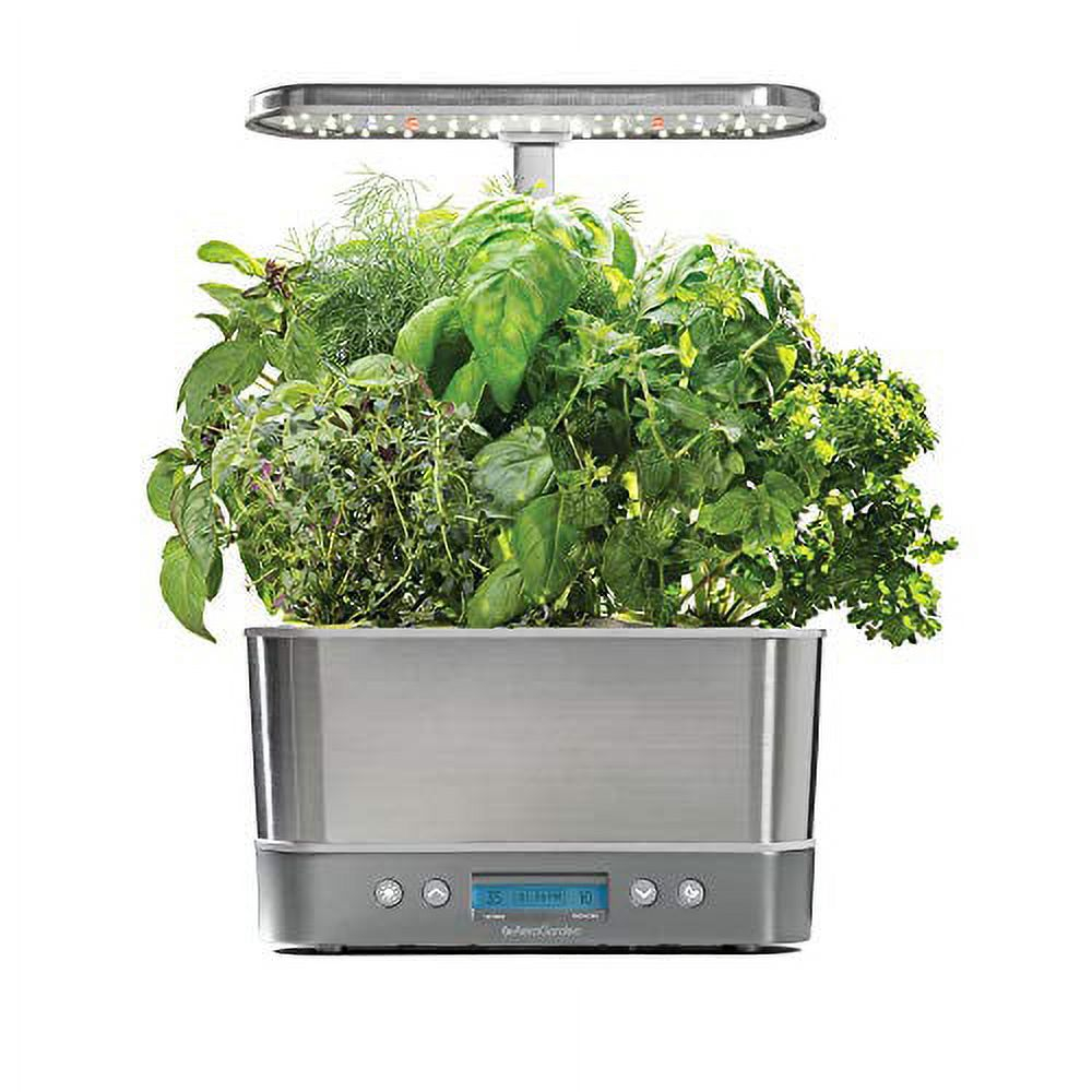 Stainless Steel Indoor Hydroponic Garden with LED Grow Light