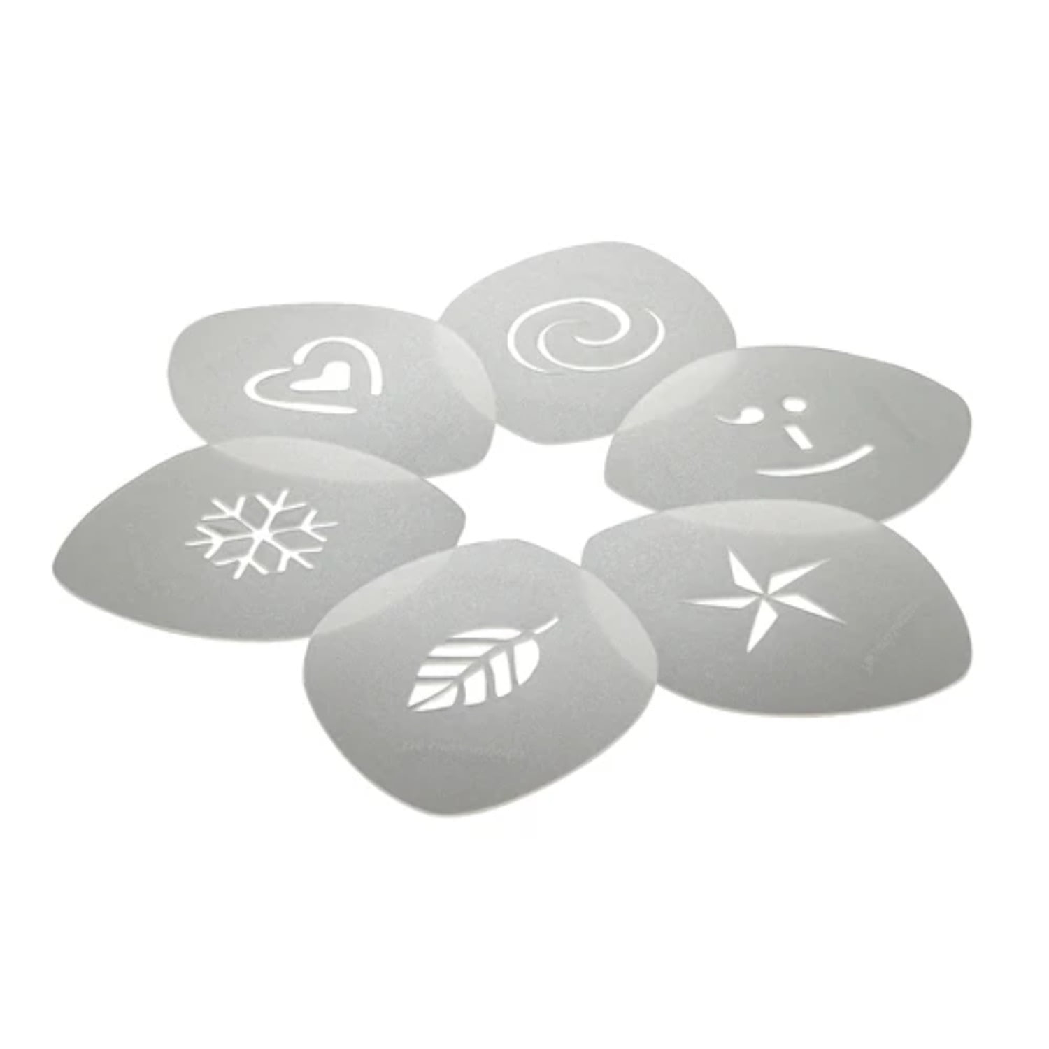 Aerolatte Cappuccino Stencil Set, For Latte Coffee Art, Set of 6 Stencils