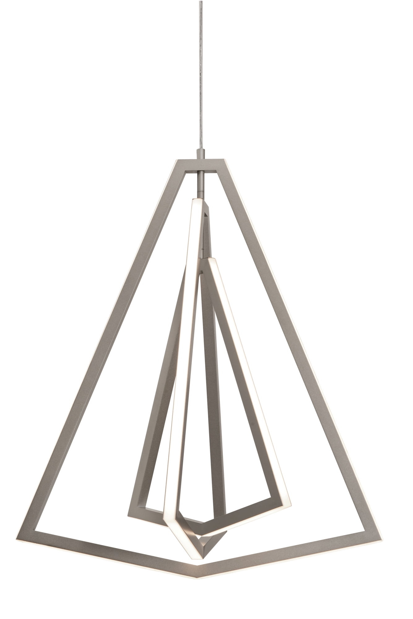 Afx Gnap27l30d1 Gianna 24" Wide Led Pendant - Nickel
