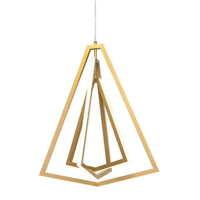 Afx Gnap27l30d1 Gianna 24" Wide Led Pendant - Gold