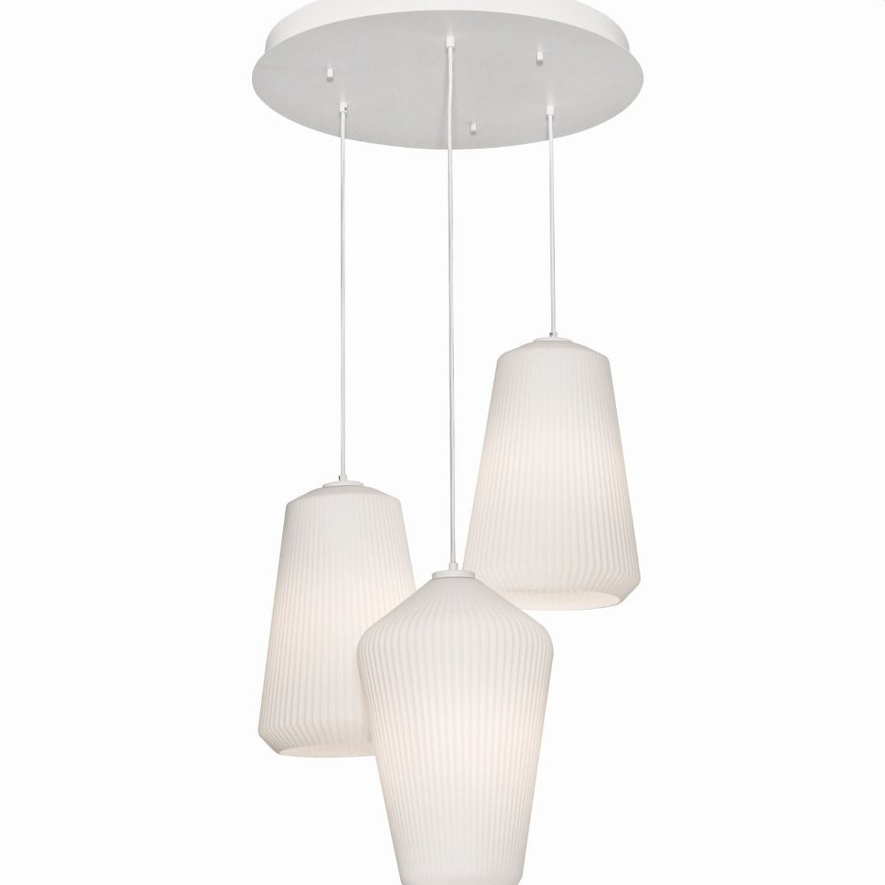 Afx Lighting Llyp11mbrnd3 Lily 3 Light 24" Wide Multi Light Pendant - White