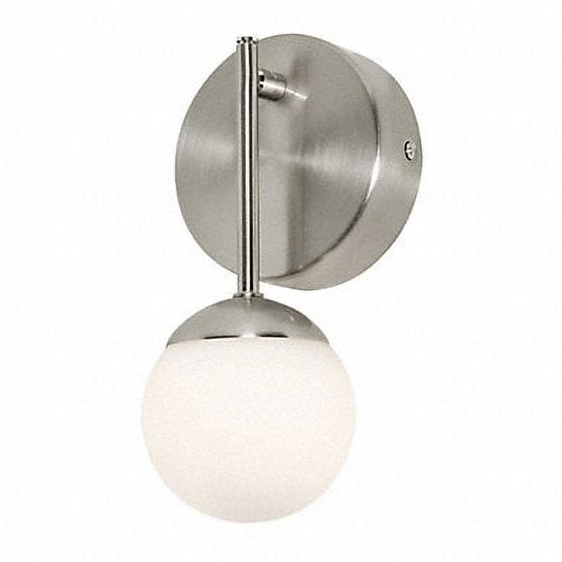 Afx Pearl1LightLEDSconce,SatinNickel,4in PRLS0409L30D1SN