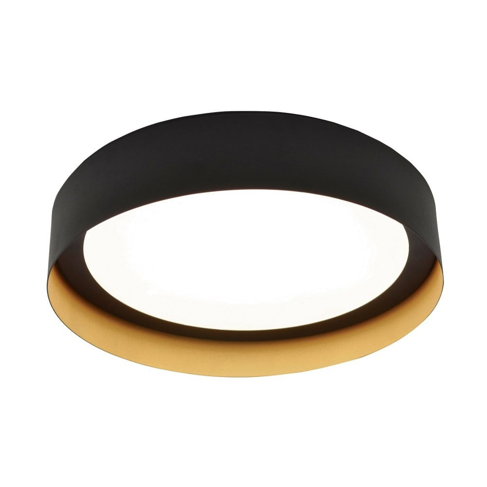 RVF121400L30D1BKGD-AFX-Reveal - 12 Inch 17.5W 1 LED Flush Mount-Black/Gold Finish
