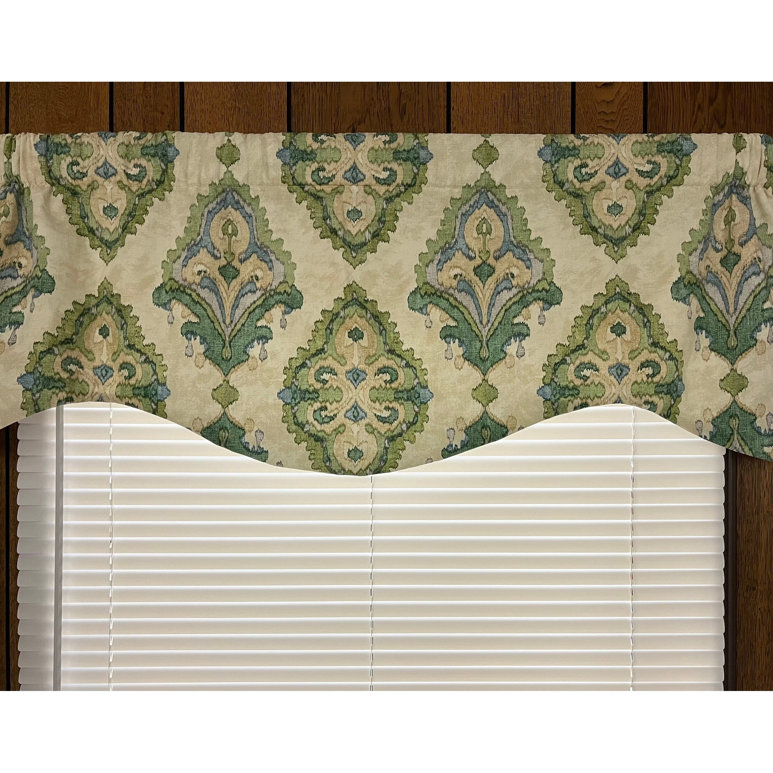 Agra Emerald medallion shaped valance