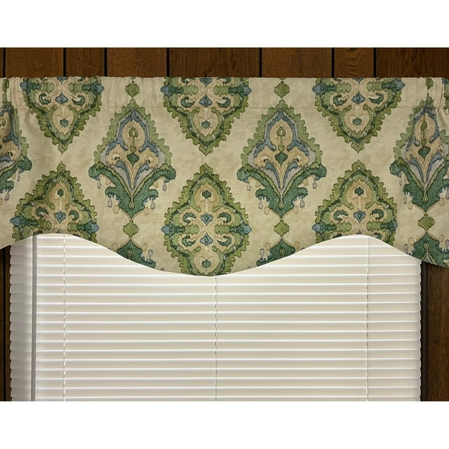 Agra Emerald medallion shaped valance