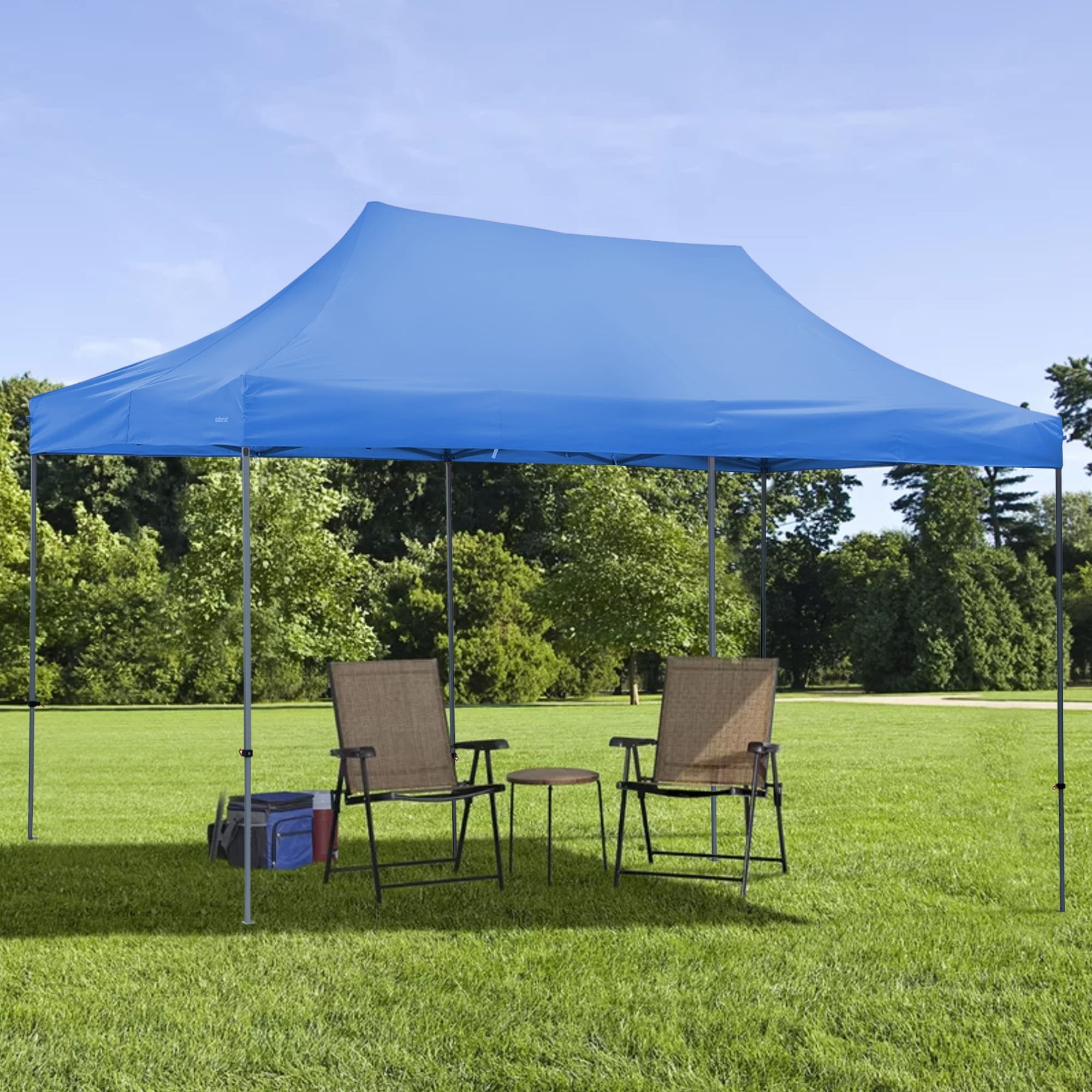 Ainfox 10 x 20 ft Pop up Outdoor Canopy Tent,Portable Shade Instant Folding Gazebo Tent,Blue