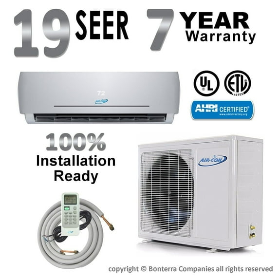 Air-Con 9000 BTU Mini Split AC Heat Pump Ductless 18.50 Seer 110v