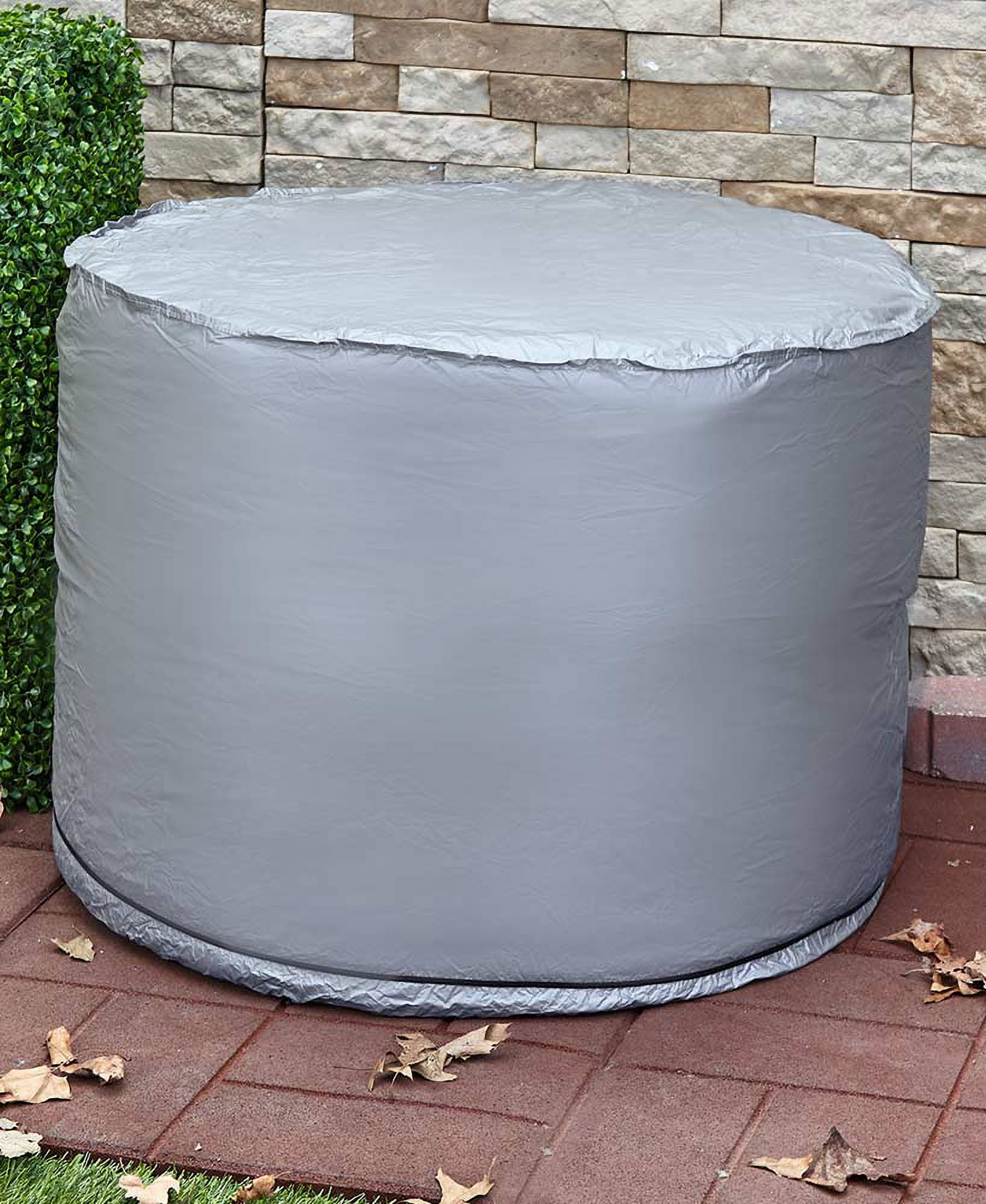 The Lakeside Collection Air Conditioner Covers for Outside Unit – Grey - Round