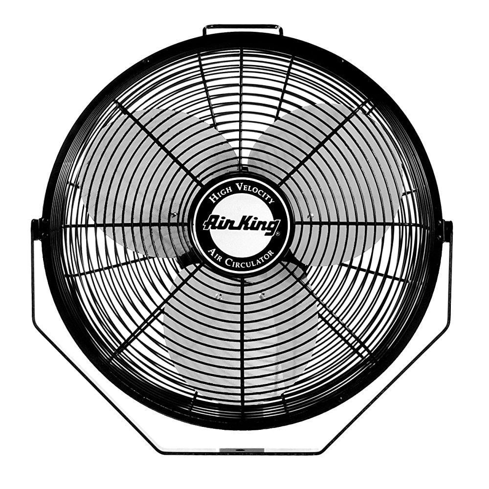 Air King 9312 Powder-Coated Steel Multi-Mount Wall Fan, Black