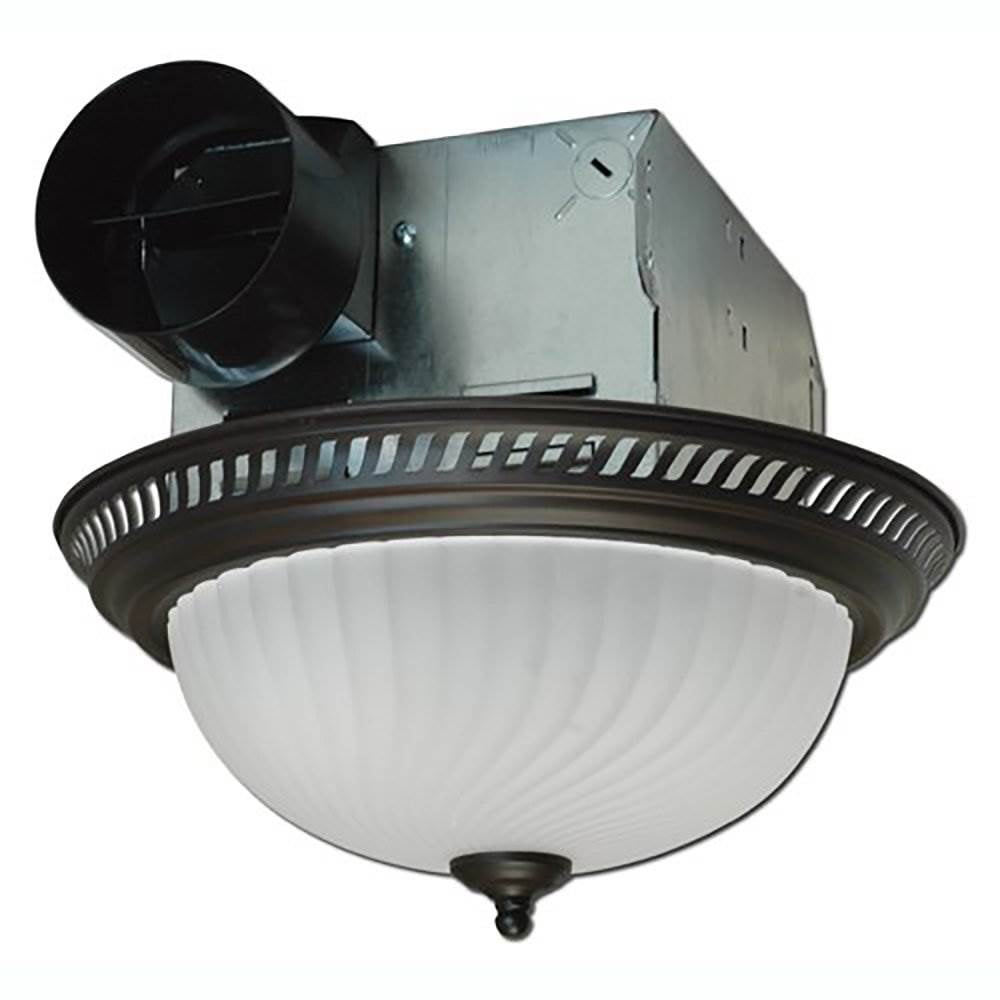 Air King DRLC701 Round Bath Fan with Light Bronze