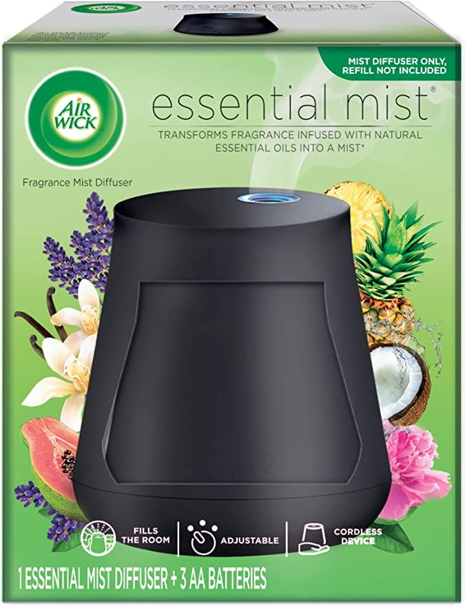 Air Wick Essential Mist Scented Oil Air Freshener Diffuser Device, Black, 1 Piece