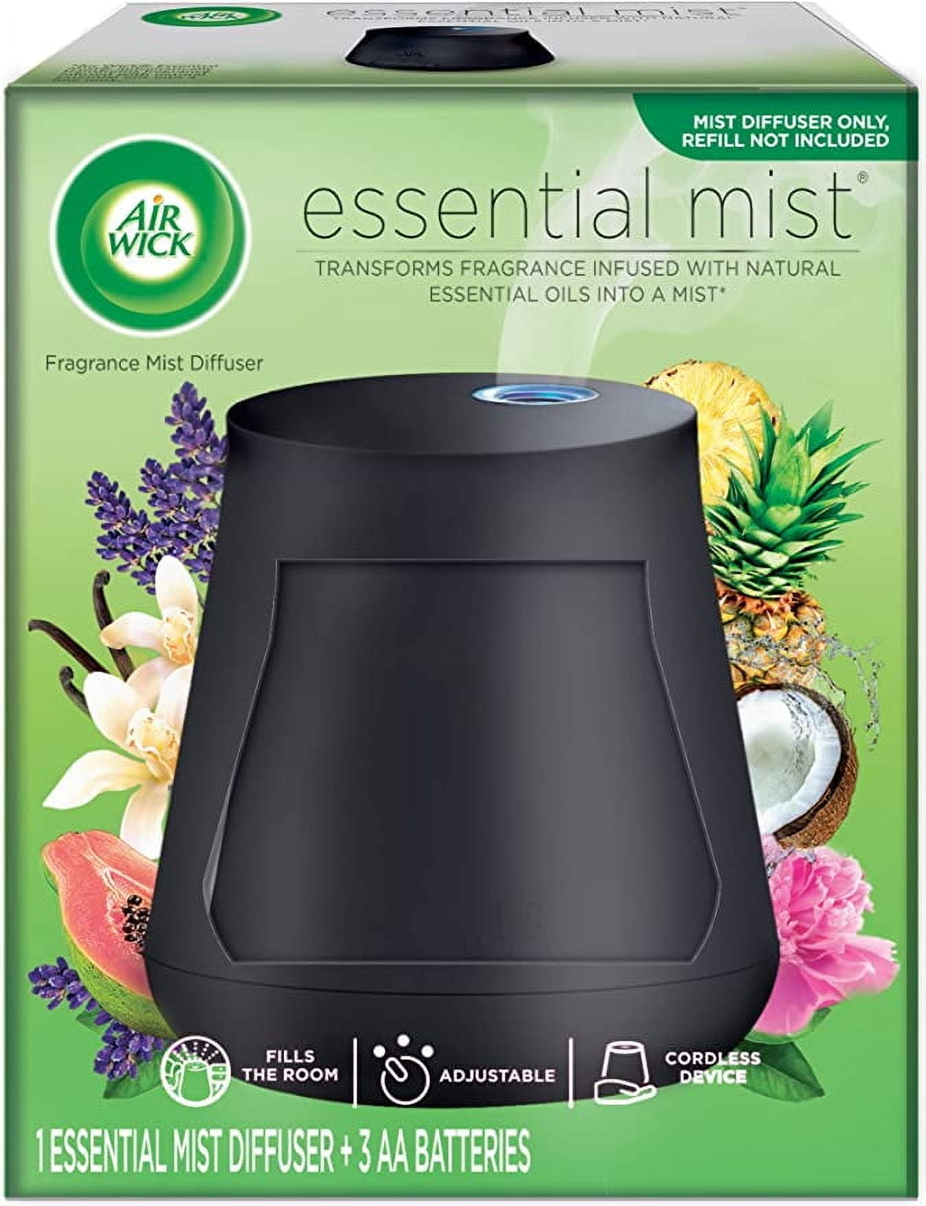 Air Wick Essential Mist Scented Oil Air Freshener Diffuser Device, Black, 1 Piece