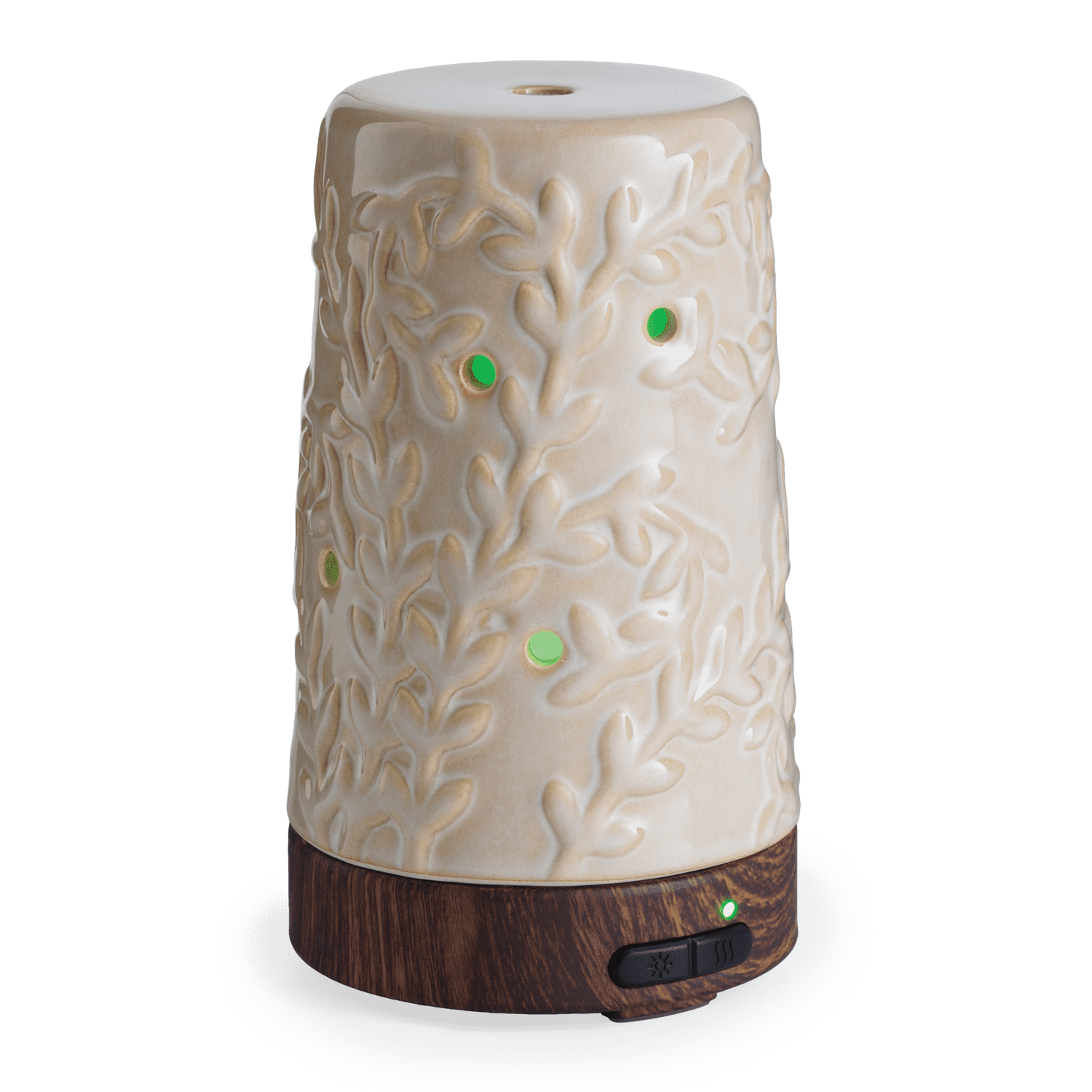 Airome 100 mL Ultrasonic Essential Oil Diffuser, Flourish, Cream ceramic