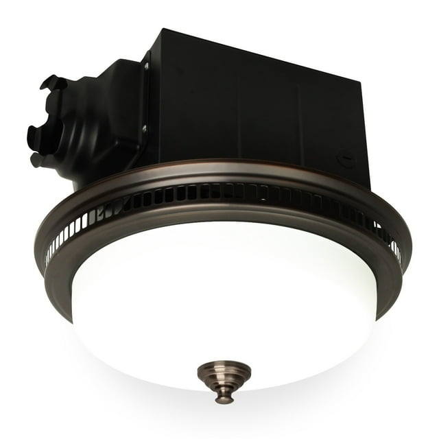 Akicon Ultra Quiet Bathroom Exhaust Fan with LED Light and Nightlight 110CFM 1.5 Sone Oil Rubbed Bronze Finish Bright White