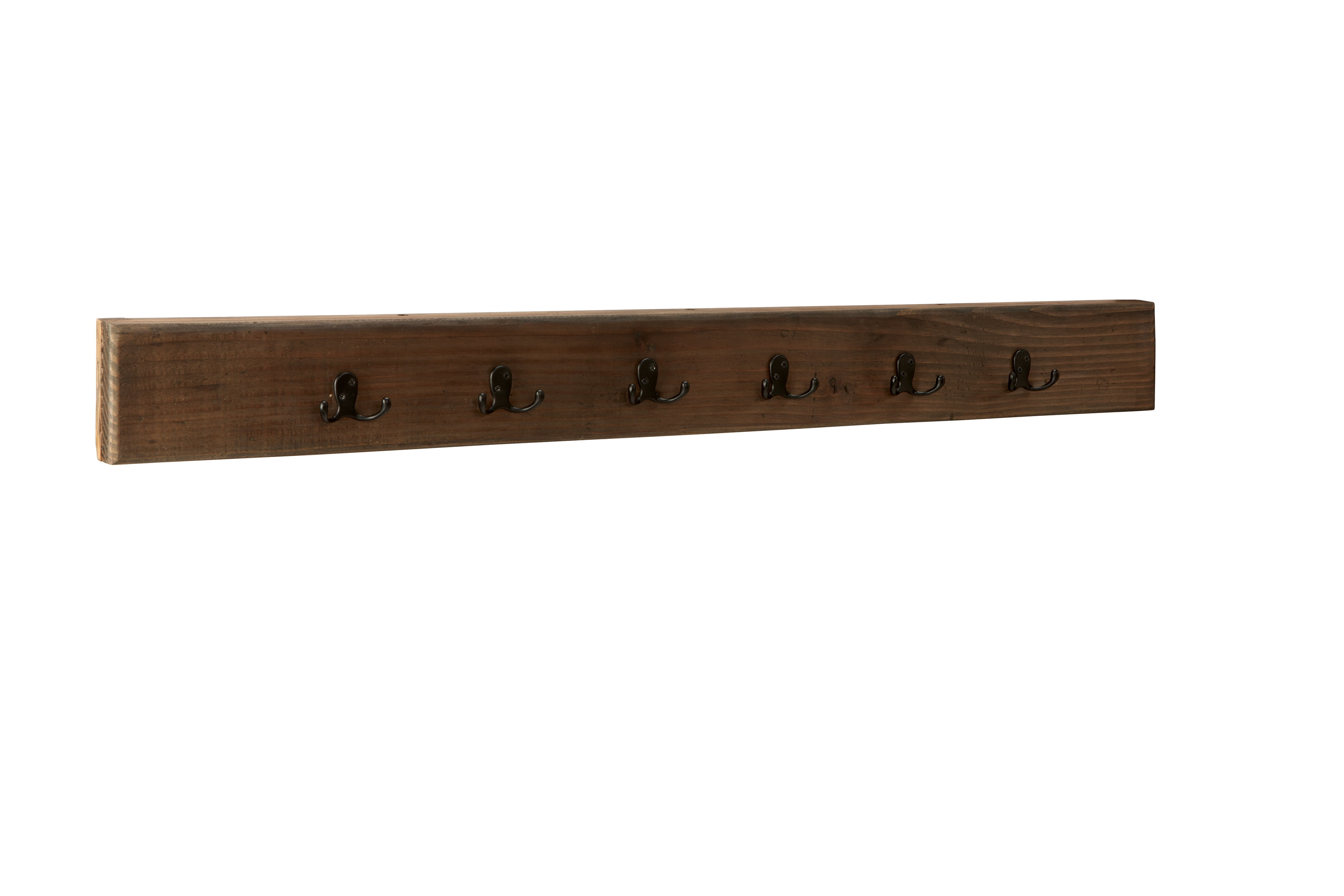 Alaterre 12 Hook Natural Coat Hook, Metal and Wood, 75 lbs Limit
