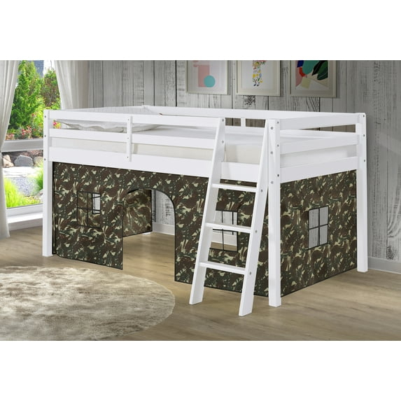 Alaterre Roxy Junior Loft - White with Green Camouflage Bottom Tent