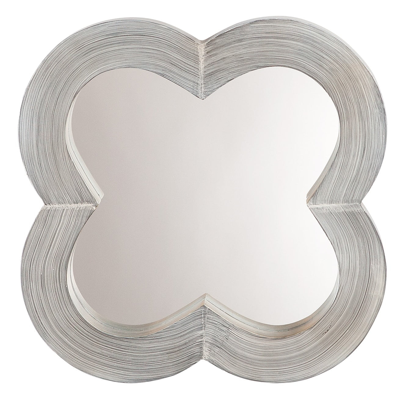 Alden Décor Ivy Wood Mirror, Grey Wash