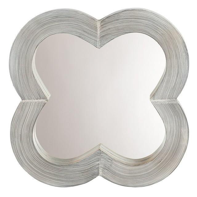 Alden Décor Ivy Wood Mirror, Grey Wash