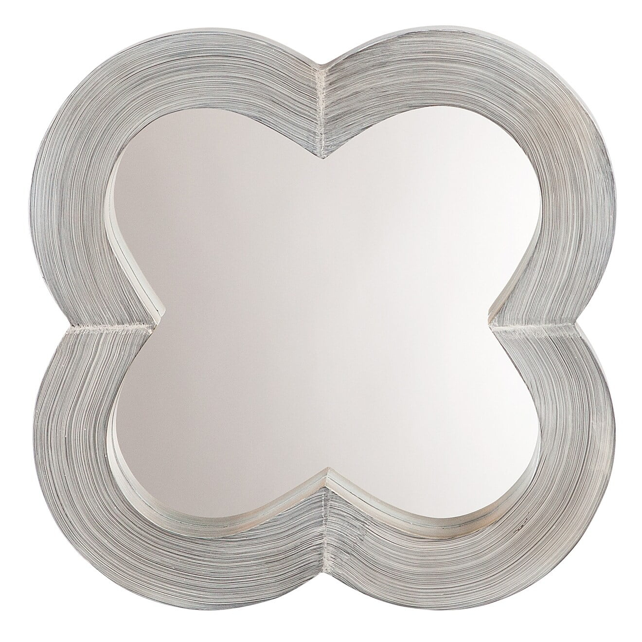 Alden Décor Ivy Wood Mirror, Grey Wash