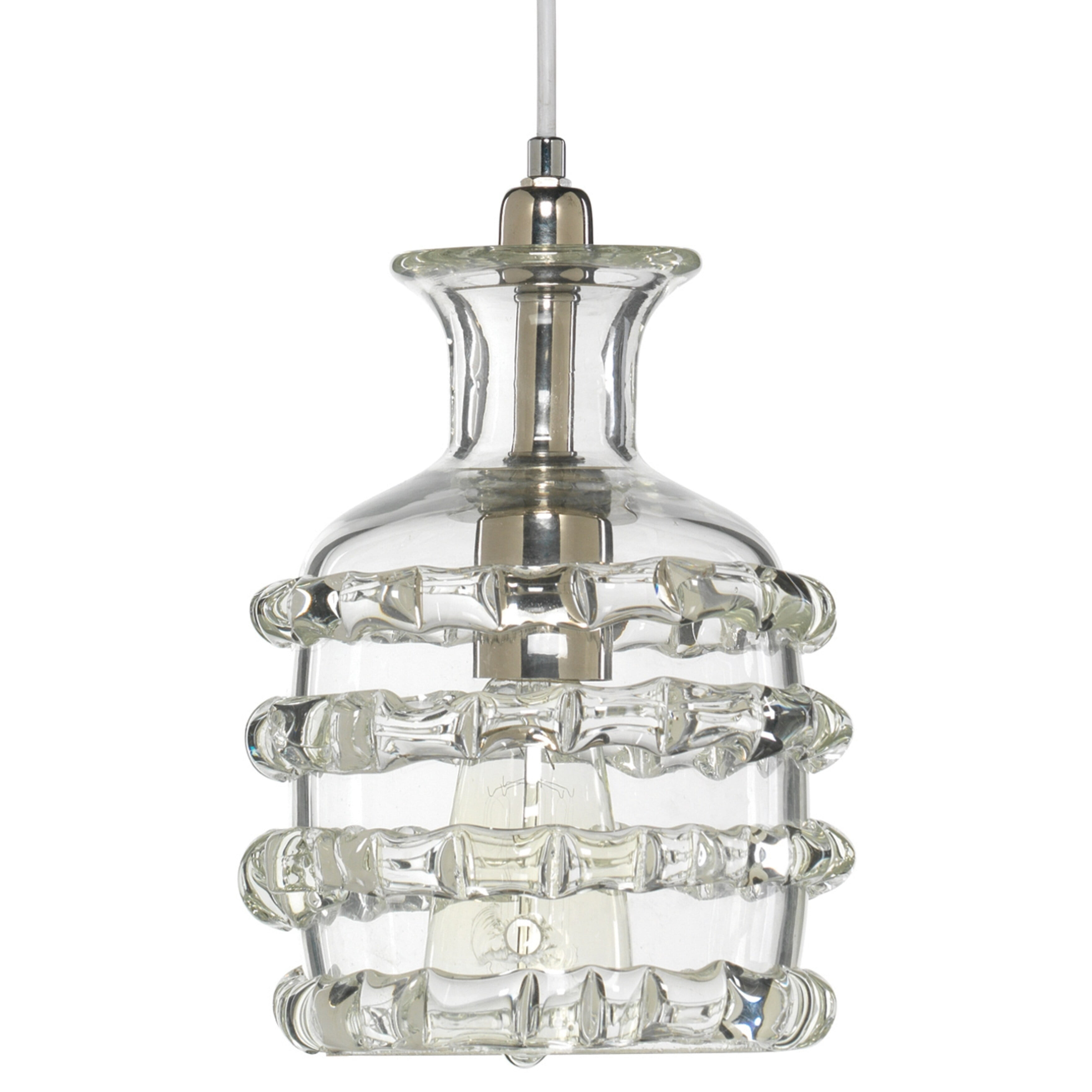 Alden Décor Linda Mount-Blown Glass1-Light Pendant