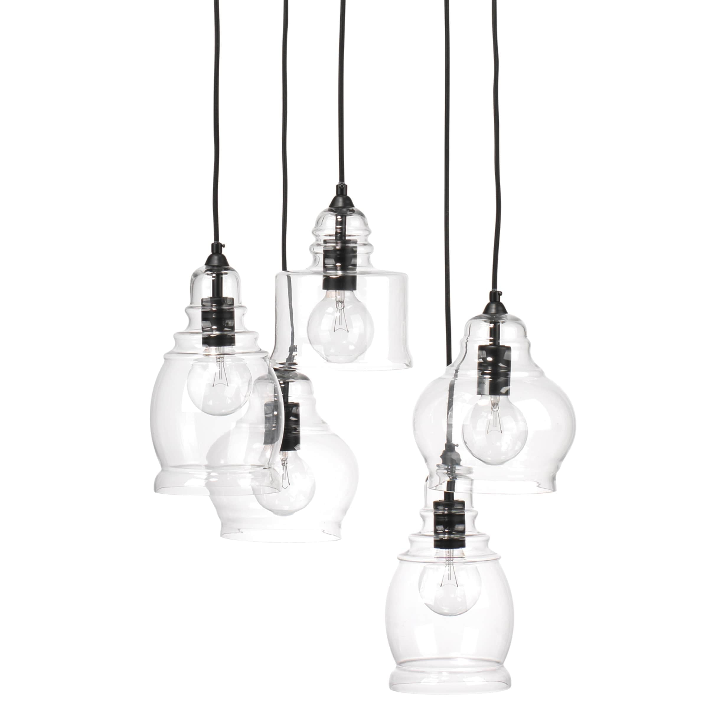Alden Décor Westmont 5 Light Glass Pendant