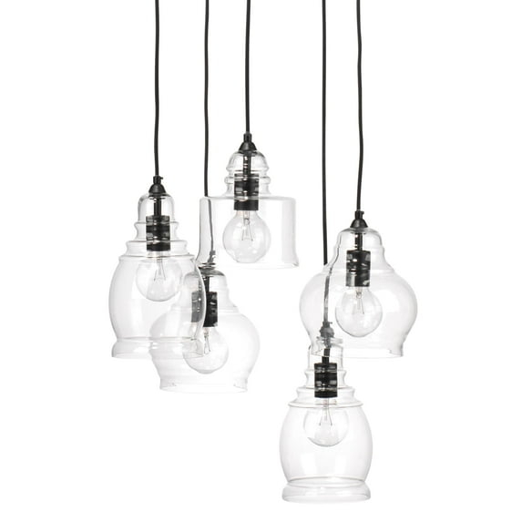 Alden Décor Westmont 5 Light Glass Pendant