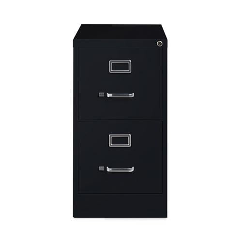 Alera Two-Drawer Economy Vertical File, Letter-Size File Drawers, 15" x 26.5" x 28.37", Black