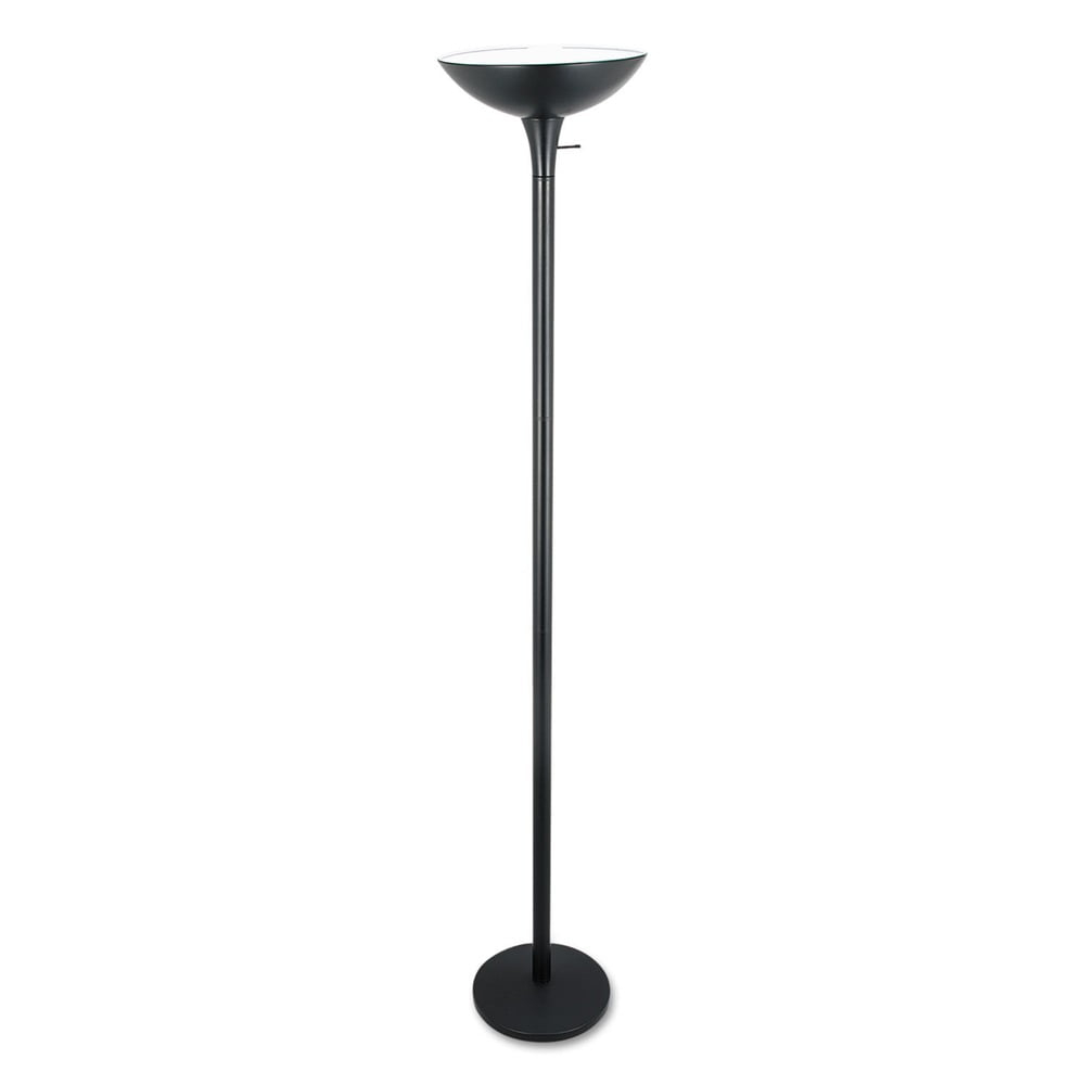 Alera Torchier Floor Lamp, 12.5"w x 12.5"d x 72"h, Matte Black -ALELMPF52B