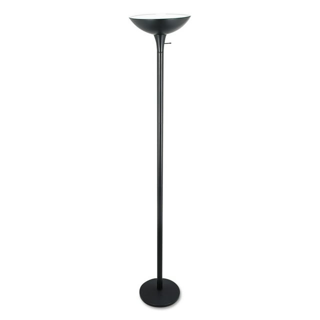 Alera Torchier Floor Lamp, 12.5"w x 12.5"d x 72"h, Matte Black -ALELMPF52B