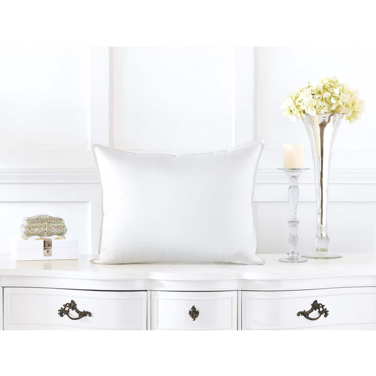 Alexander Comforts  Nottingham Medium Firm Hungarian White Goose Down Pillow Euro