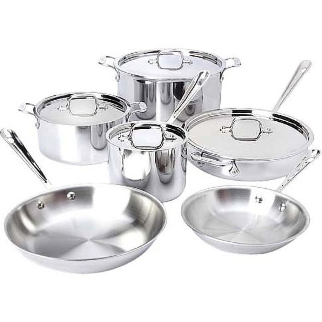 All-Clad D3 3-Ply Stainless Steel 10 Piece Cookware Set
