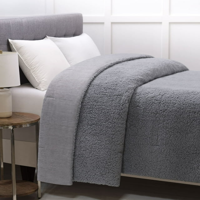 Allied Home LLC Reversible Space Dyed Cooling Sherpa Blanket T 90x90