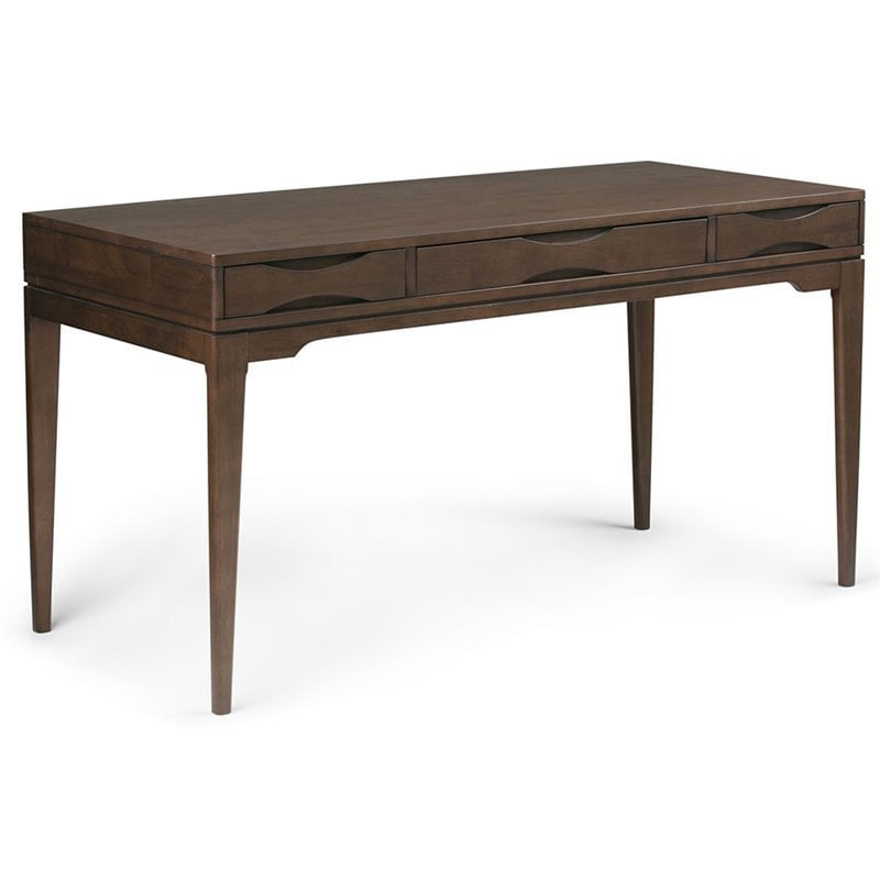 Allora Contemporary Computer Desk in Walnut Brown
