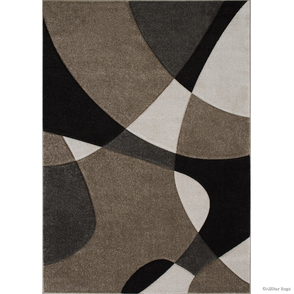 Allstar Rugs Allstar Woven Abstract Colorblock Modern Design Rug Champagne 5' 2"x7' 1" 5' x 8'