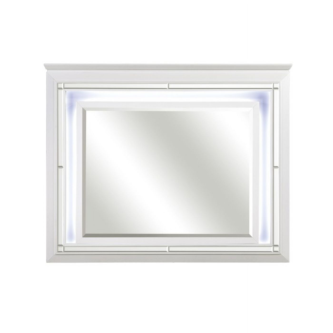 Allura Collection Elegantly Illuminated Mirror with Beveled Accent and LED Backlight