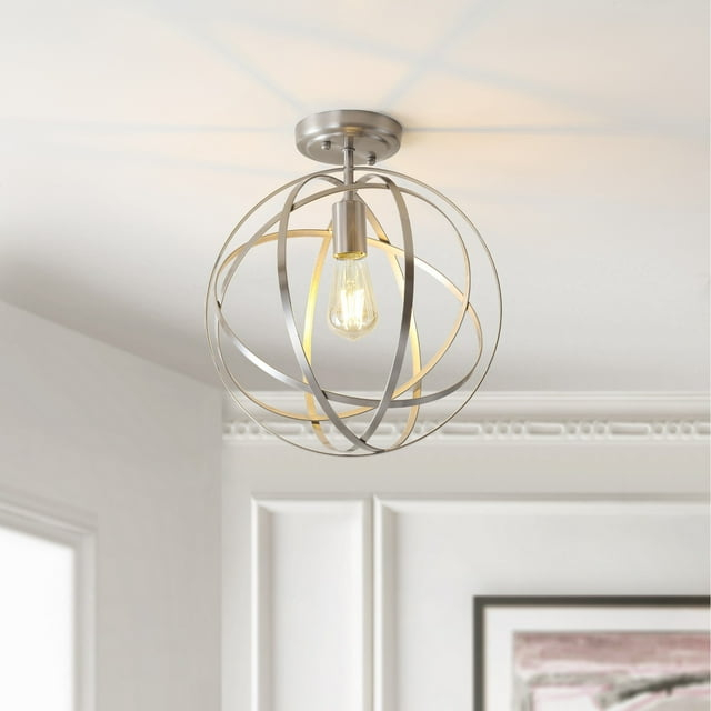 Alma 13" Metal LED Flush Mount, Nickel