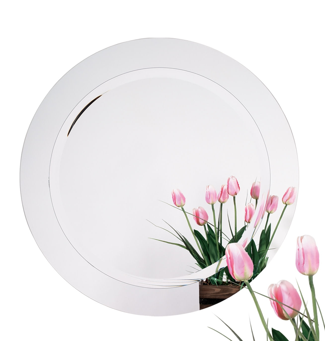 Alno 9282-102 Mirrors 28" Diameter Circular Frameless Bathroom Wall Mirror