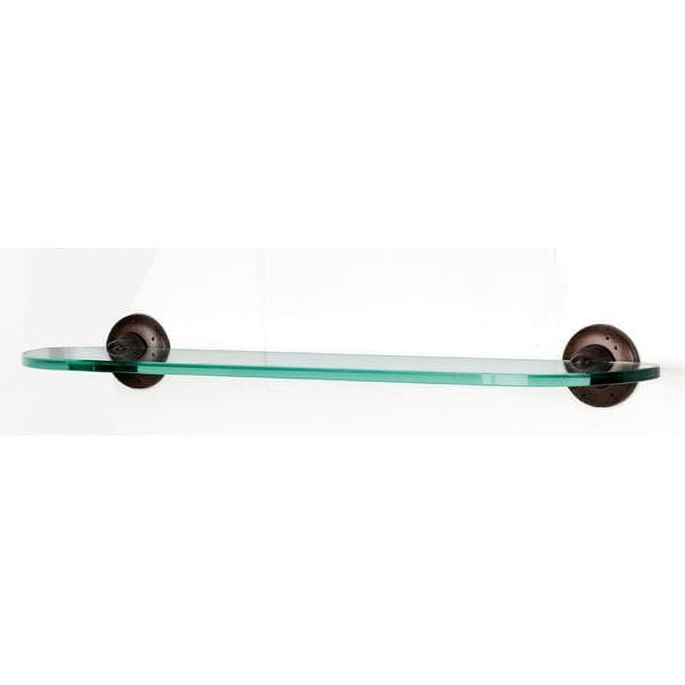 Alno A8250-18 Sierra 18"W Distressed Rustic Glass Bathroom Shelf - Bronze