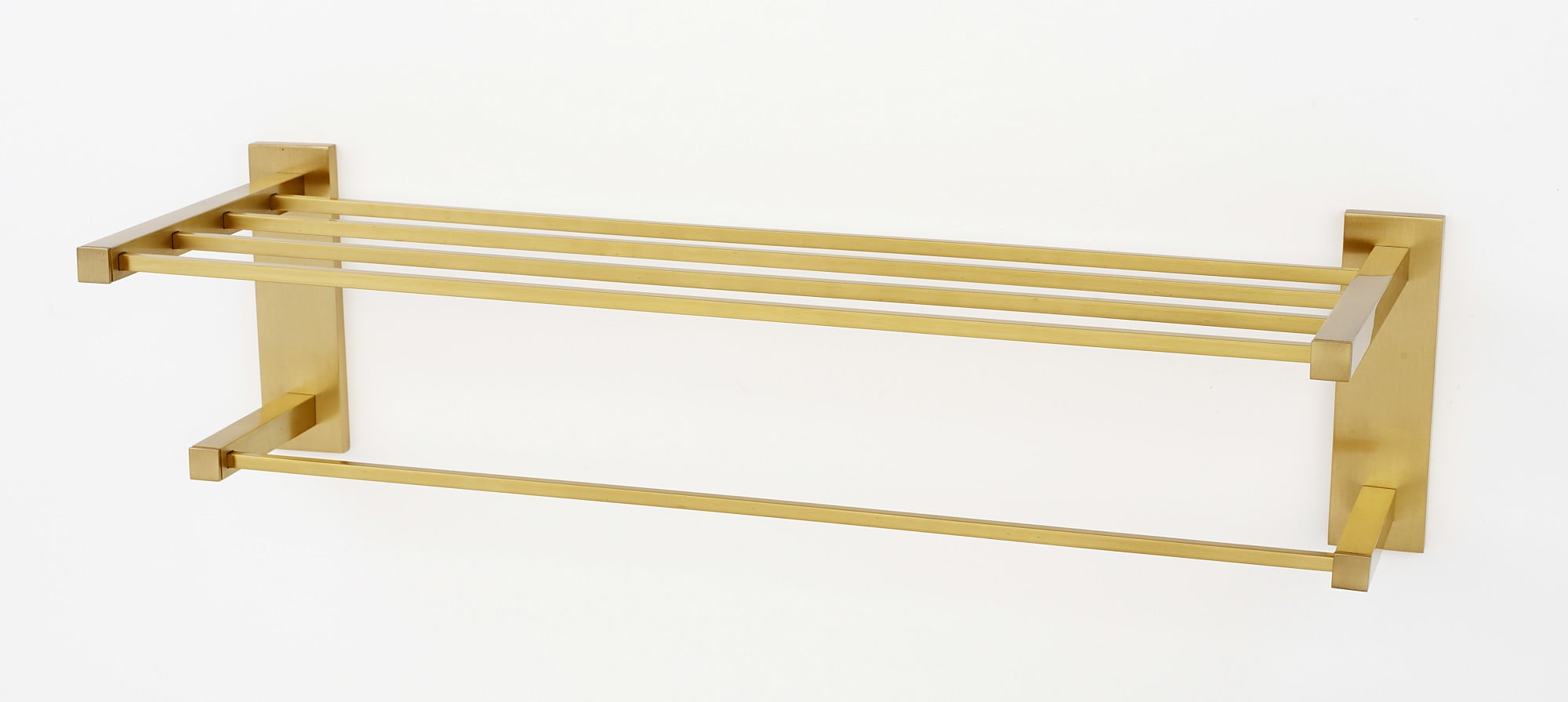 Alno Inc Contemporary II 2 Piece Metal Bracket Shelf with Towel Bar