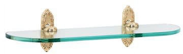Alno A8550-24 Ribbon & Reed 24" Wide Glass Shelf - Brass