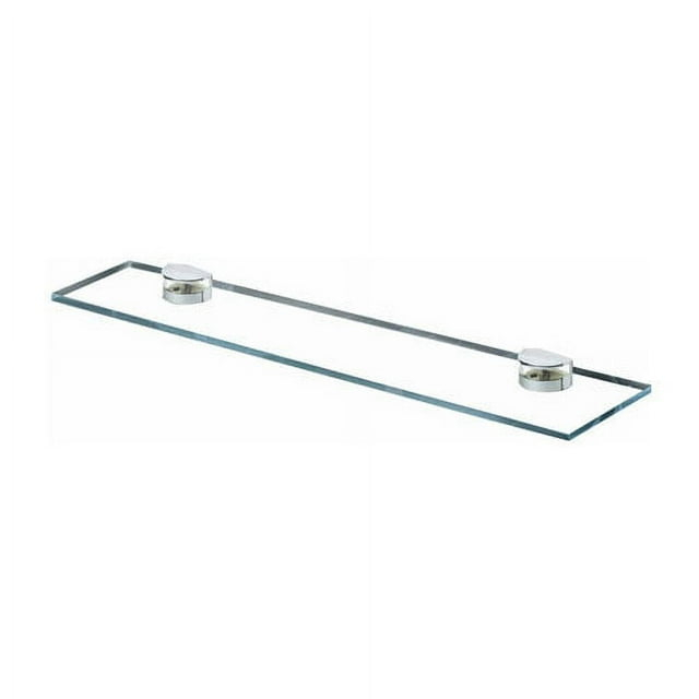 Alno Euro 18" Glass Shelf With Brackets - Polished Chrome