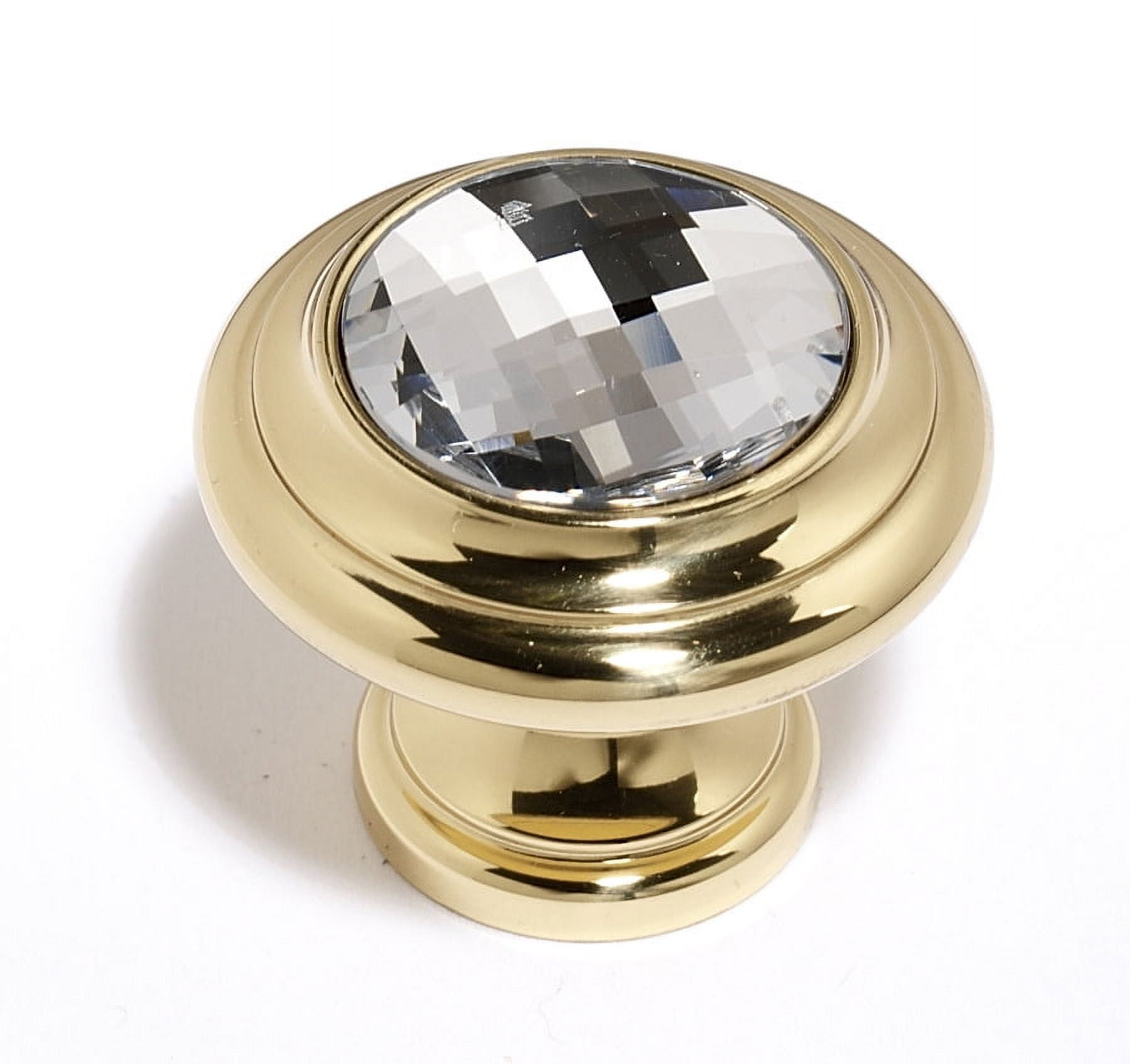Alno C211 Solid Brass 1 1/4" Luxury Designer Swarovski Crystal Mushroom Cabinet Knob /