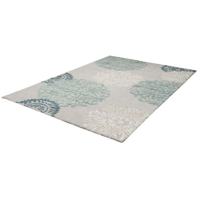 Alora Decor Charming 6'6" x 9'6" Blue/Gray/Rust/Blue Hand-Tufted Area Rug