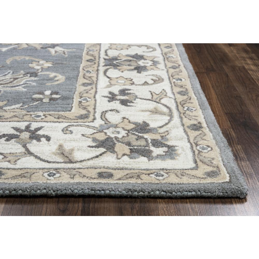 Alora Decor Liberty 8' x 10' Border Gray/Tan/Ivory Hand-Tufted Area Rug