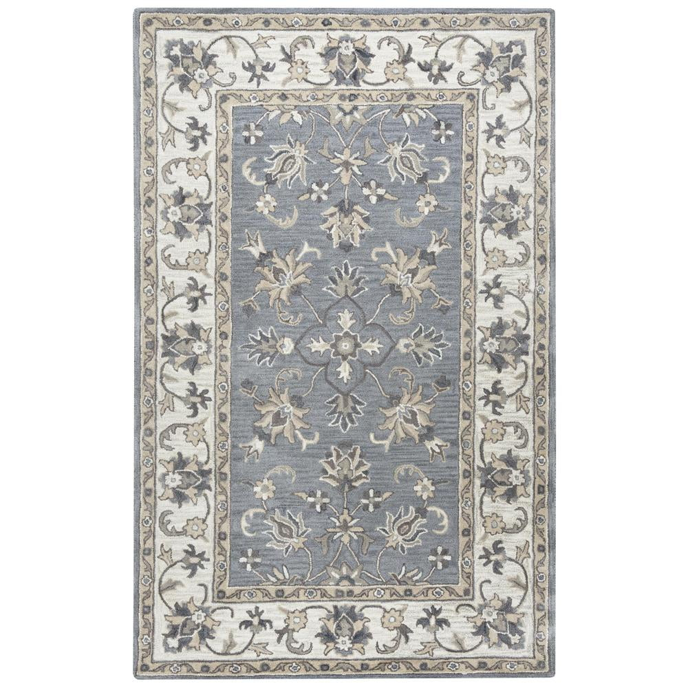 Alora Decor Liberty 8' x 10' Border Gray/Tan/Ivory Hand-Tufted Area Rug