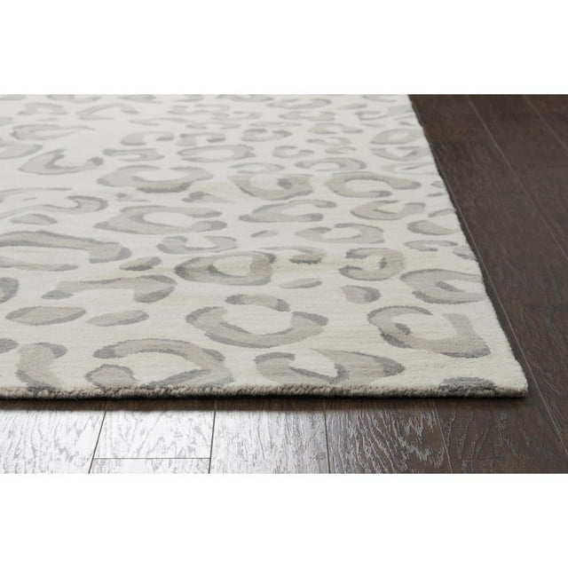 Alora Decor Liberty 9' x 12' Animal/Cheetah Gray/Ivory Hand-Tufted Area Rug